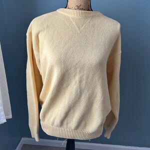 Croft & Barrow Buttercup Yellow 100% Cotton Sweater
